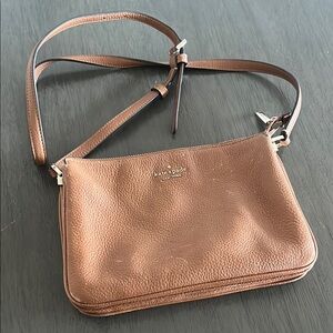 Kate Spade Brown Leather Crossbody Bag with Adjustable Strap